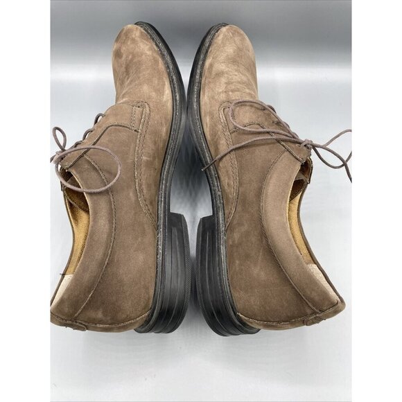Clarks Mens Shoes 12‎ Brown Suede Waterproof Lace Up Oxfords Dress Casual Office - Picture 6 of 9